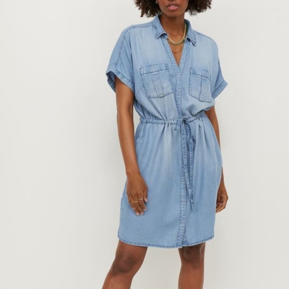 H&M Dresses & Skirts - H&M Light Denim Blue Lyocell Shirt Dress